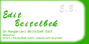 edit beitelbek business card